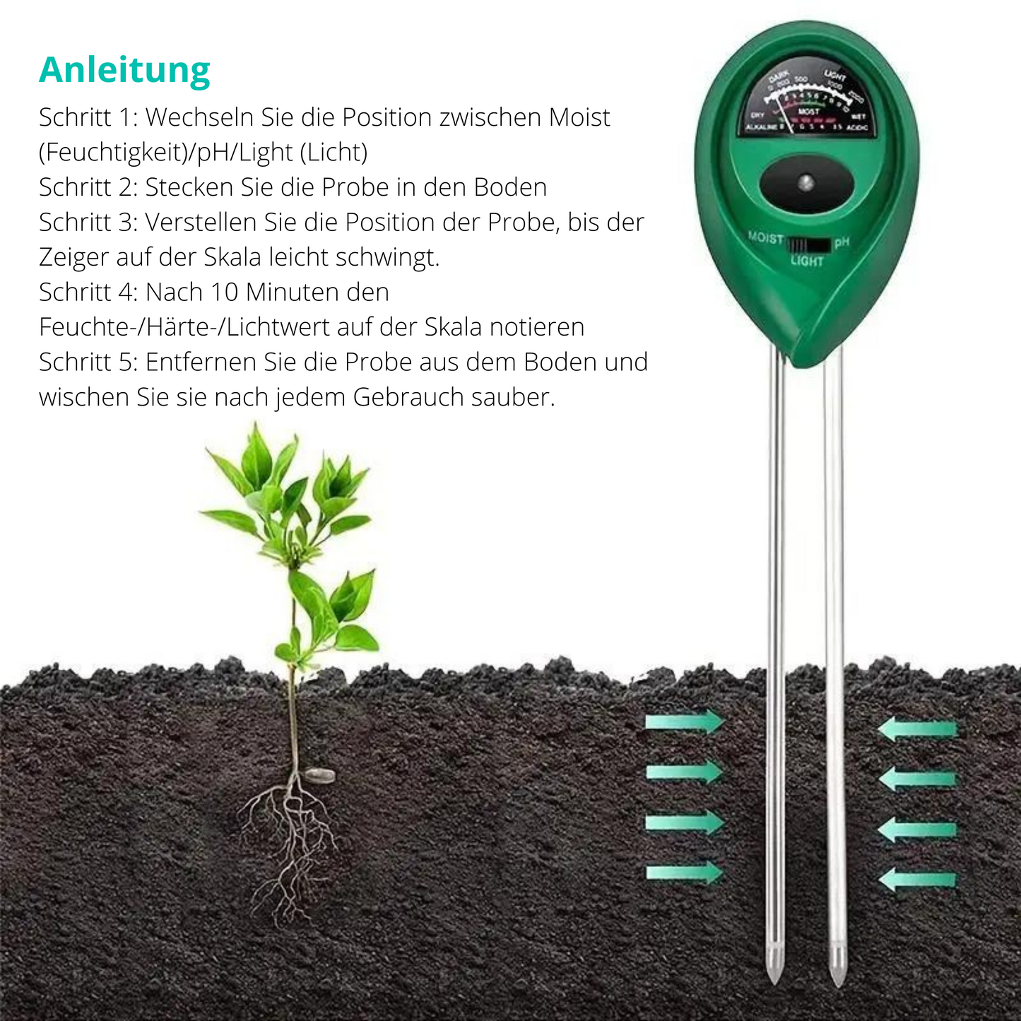 3-in-1 Bodentest-Kit
