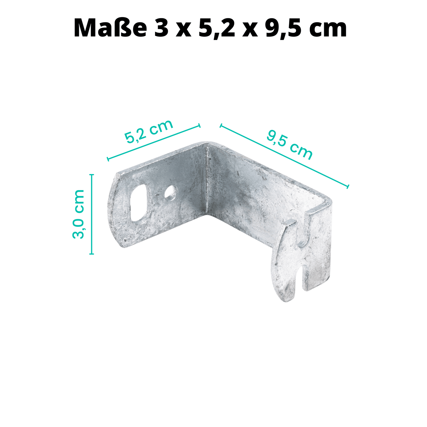 Befestigung Universalbügel Metall galvanisiert (4 Stück) für Holzpfosten und Granitsäulen Befestigungen