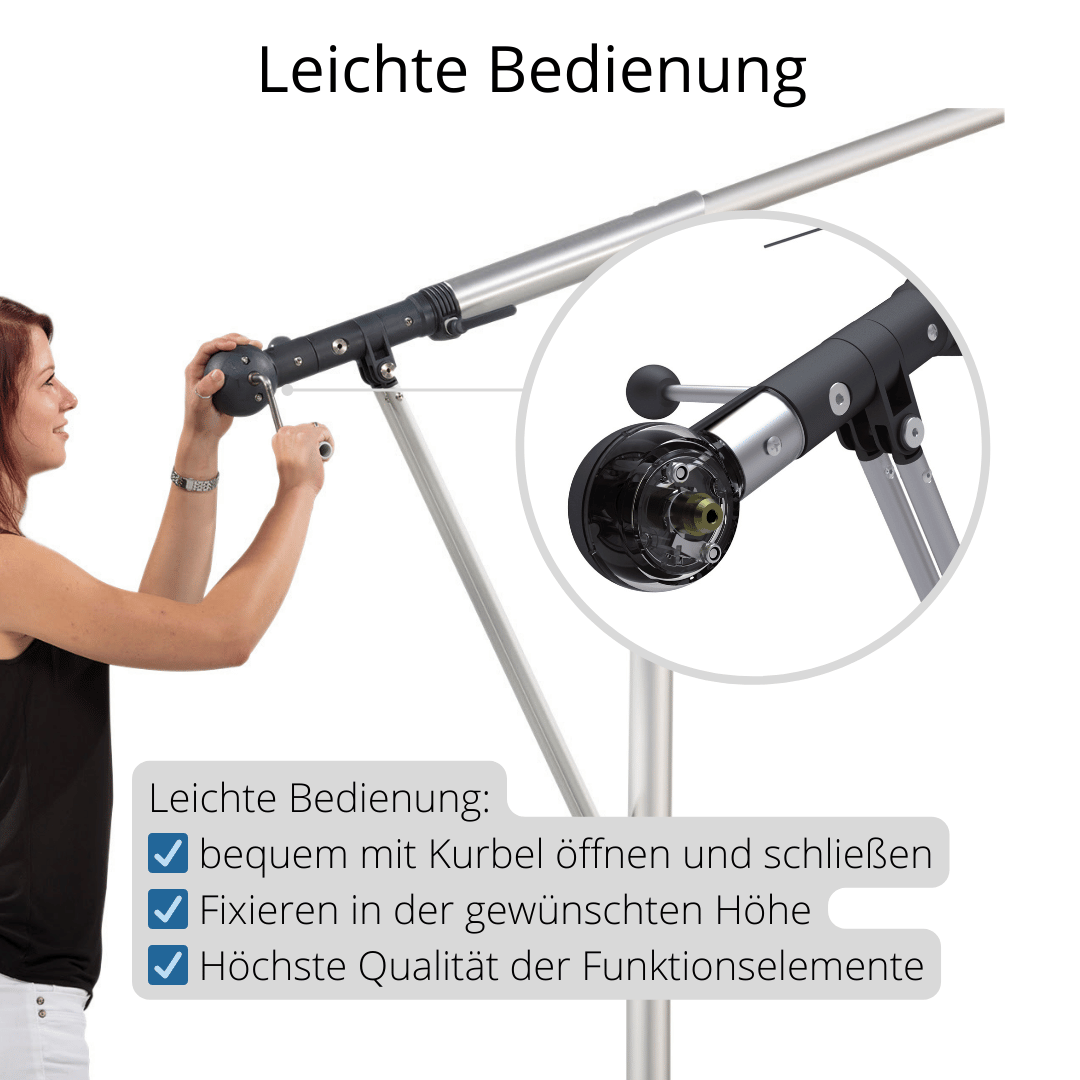 May Mezzo Sonnenschirm, Freiarmschirm, Ampelschirm - Farbe Weinrot | Stoffart Poly | Volant optional | verschiedene Größen Sichtschutz