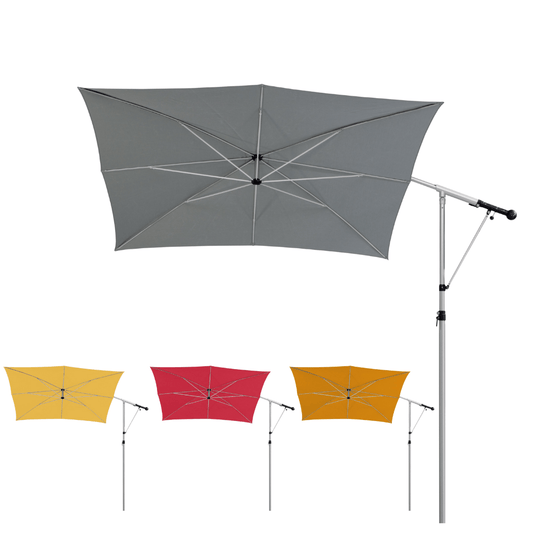May Mezzo Sonnenschirm, Freiarmschirm, Ampelschirm - Rechteckig | 210 x 300 cm | Stoffart Acryl | Volant optional | viele Farben Sichtschutz