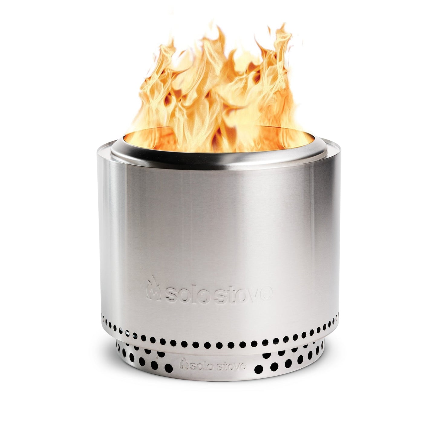 Solo Stove Bonfire 2.0 + Standfuß, Feuerstelle, Feuerschale für Terrasse, Garten & Unterwegs, Feuertonne wenig Rauchentwicklung, Herausnehmbare Auffangschale, Edelstahl, Maße 49,53x44,45 cm, 11,4 kg - Efeuria, die Gartenhecken aus Efeu