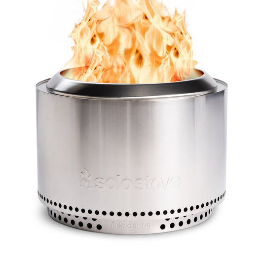 Solo Stove Feuerschale Yukon 2.0 + Standfuß, Feuerstelle, Feuerschale für Terrasse, Feuertonne Feuerstelle