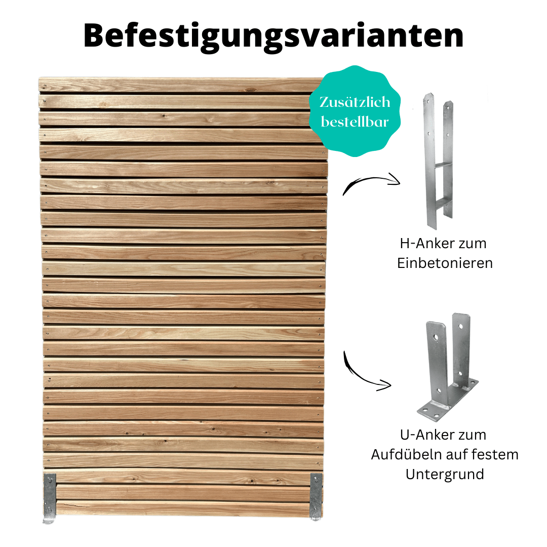 Adriano Rhombus Holz Sichtschutz, Rhombuszaun als Sichtschutz, Maße 183 x 120 cm Sichtschutz