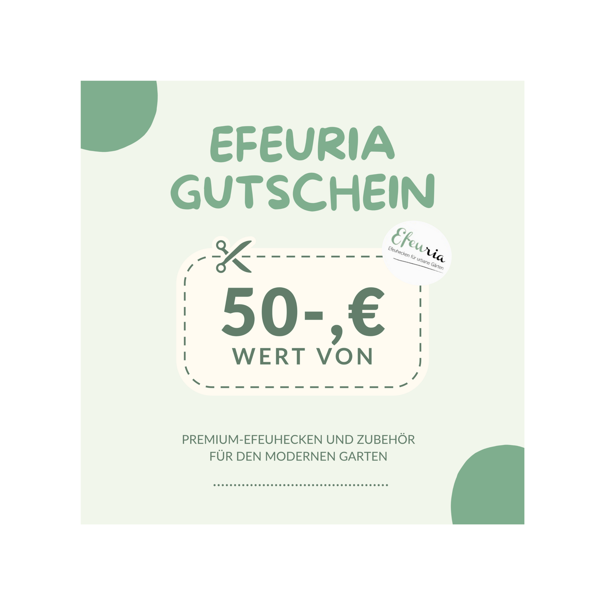 Efeuria Geschenkgutschein - Efeuria, die Gartenhecken aus Efeu