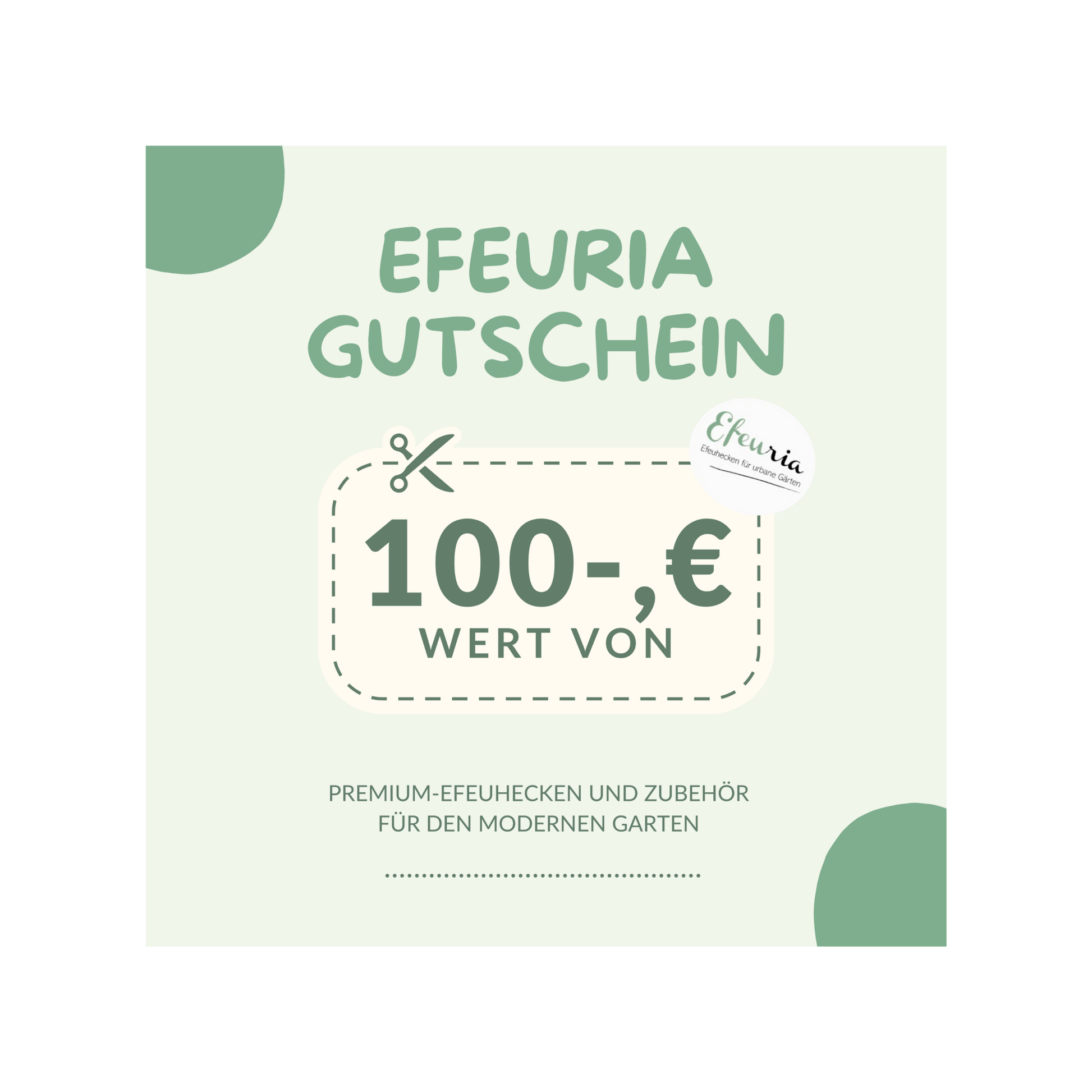 Efeuria Geschenkgutschein Geschenkgutschein