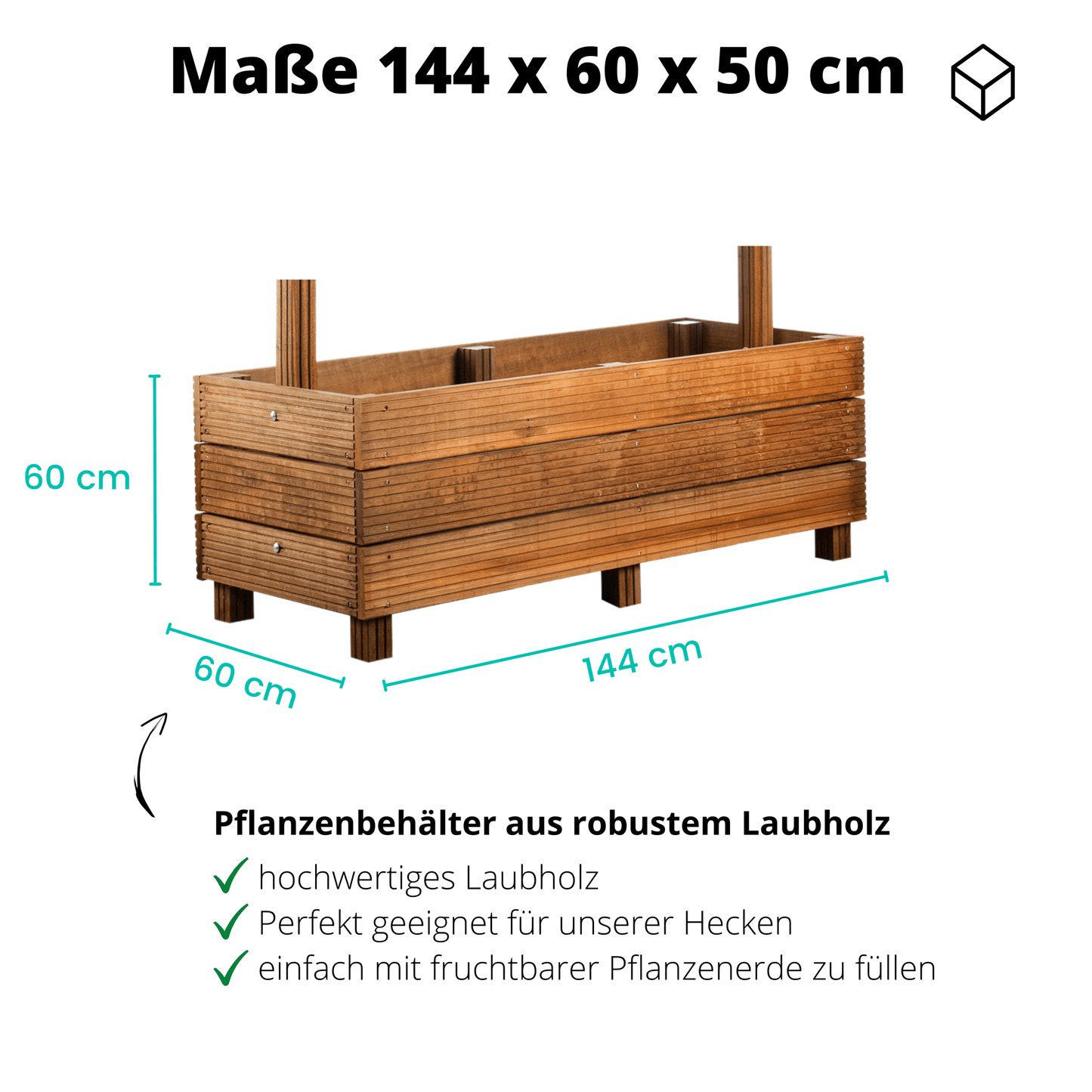 Laubholzbehälter für Efeuhecke - Efeuria, die Gartenhecken aus Efeu