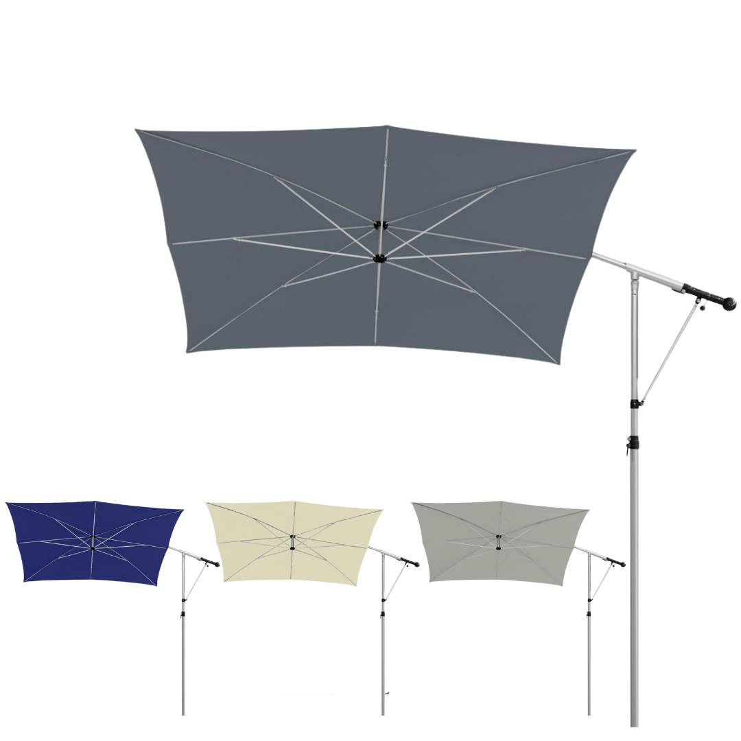 May Mezzo Sonnenschirm, Freiarmschirm, Ampelschirm - Quadratisch | 260 x 260 cm | Stoffart Poly | Volant optional | viele Farben Sichtschutz