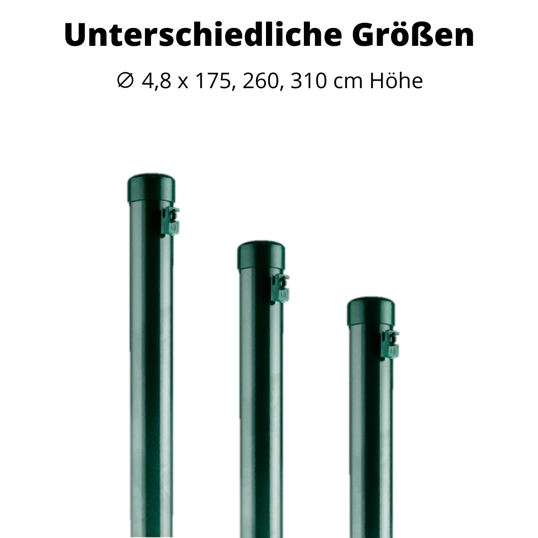 Metall-Pfosten grün (Betafence) - Efeuria, die Gartenhecken aus Efeu