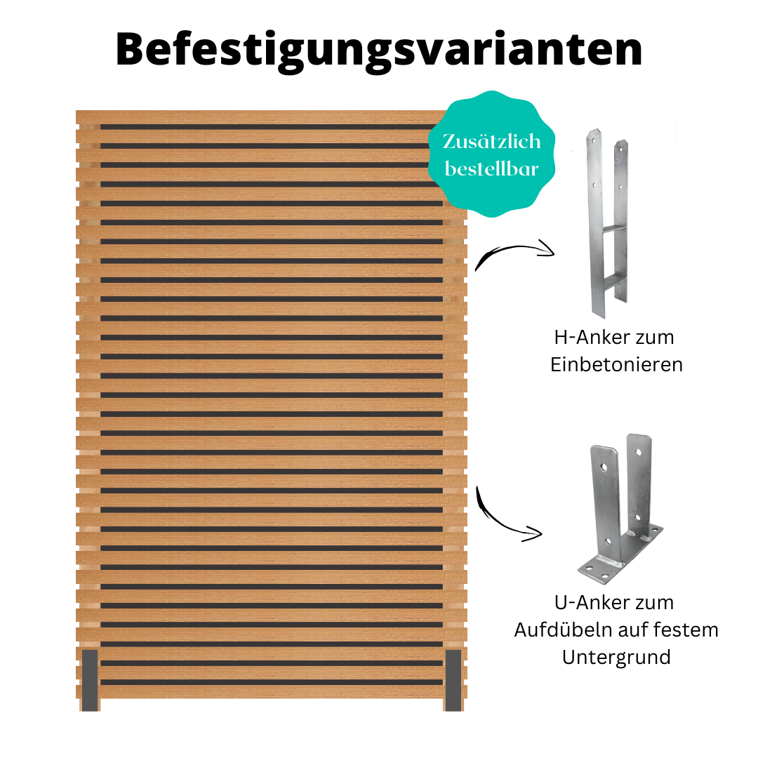 SilentGuard Rhombus Sichtschutz und Lärmschutz, Rhombuszaun als Sichtschutzwand, Holzelement 120x180 cm - Efeuria, die Gartenhecken aus Efeu
