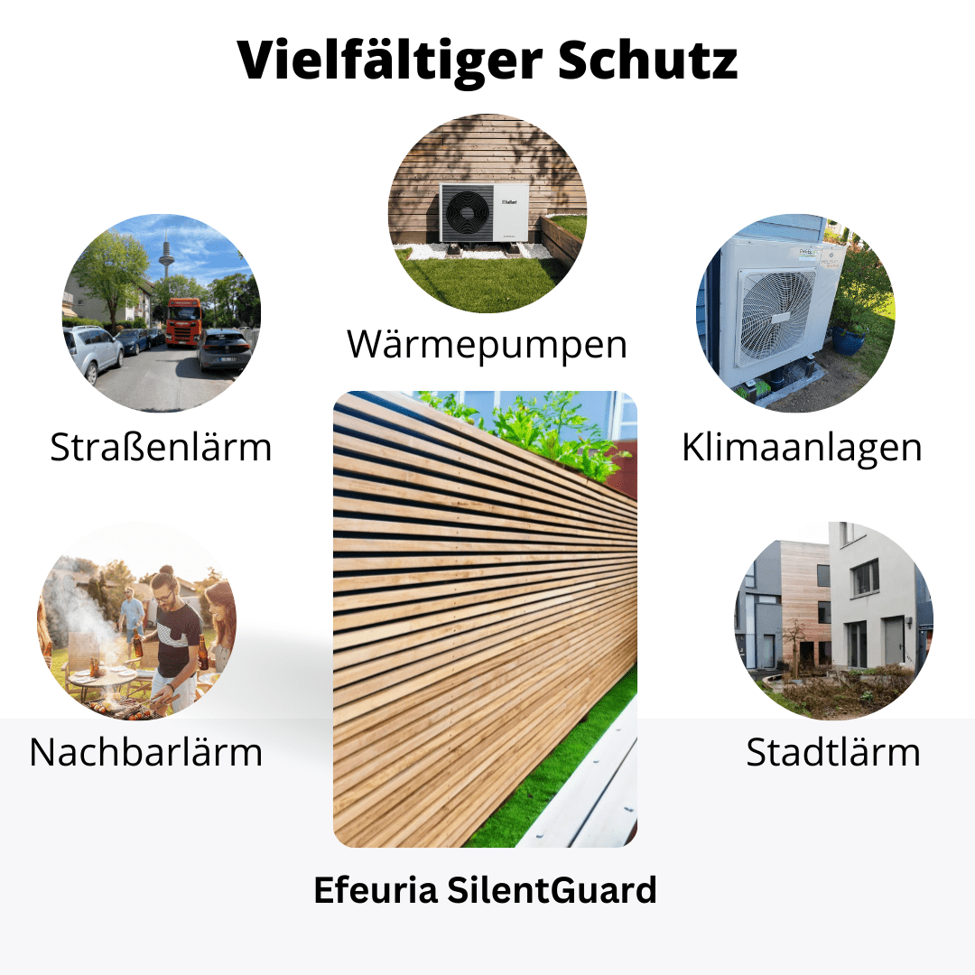SilentGuard Rhombus Sichtschutz und Lärmschutz, Rhombuszaun als Sichtschutzwand, Holzelement 120x180 cm - Efeuria, die Gartenhecken aus Efeu