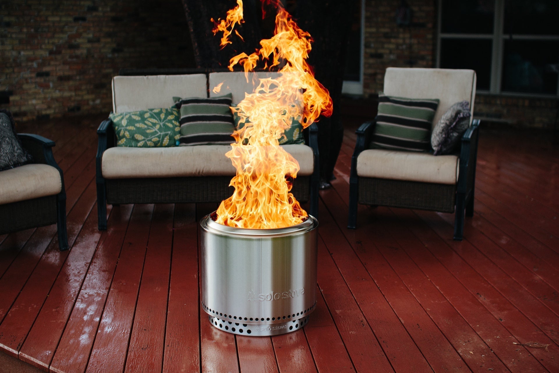 Solo Stove Feuerschale Bonfire 2.0 + Standfuß, Feuerstelle, Feuerschale für Terrasse, Feuertonne Feuerstelle