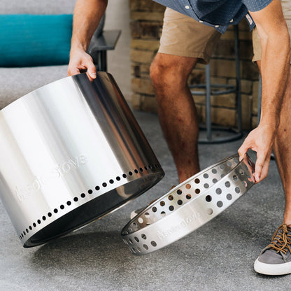 Solo Stove Feuerschale Bonfire 2.0 + Standfuß, Feuerstelle, Feuerschale für Terrasse, Feuertonne Feuerstelle