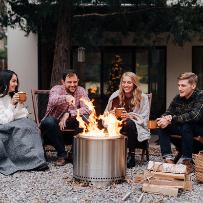 Solo Stove Feuerschale Bonfire 2.0 + Standfuß, Feuerstelle, Feuerschale für Terrasse, Feuertonne Feuerstelle