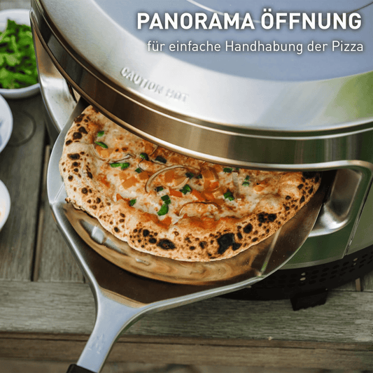 Solo Stove Pizzaofen Pi Prime, Gas Pizzaofen, Propan befeuert, Panorama - Öffnung, Edelstahl Pizzaofen