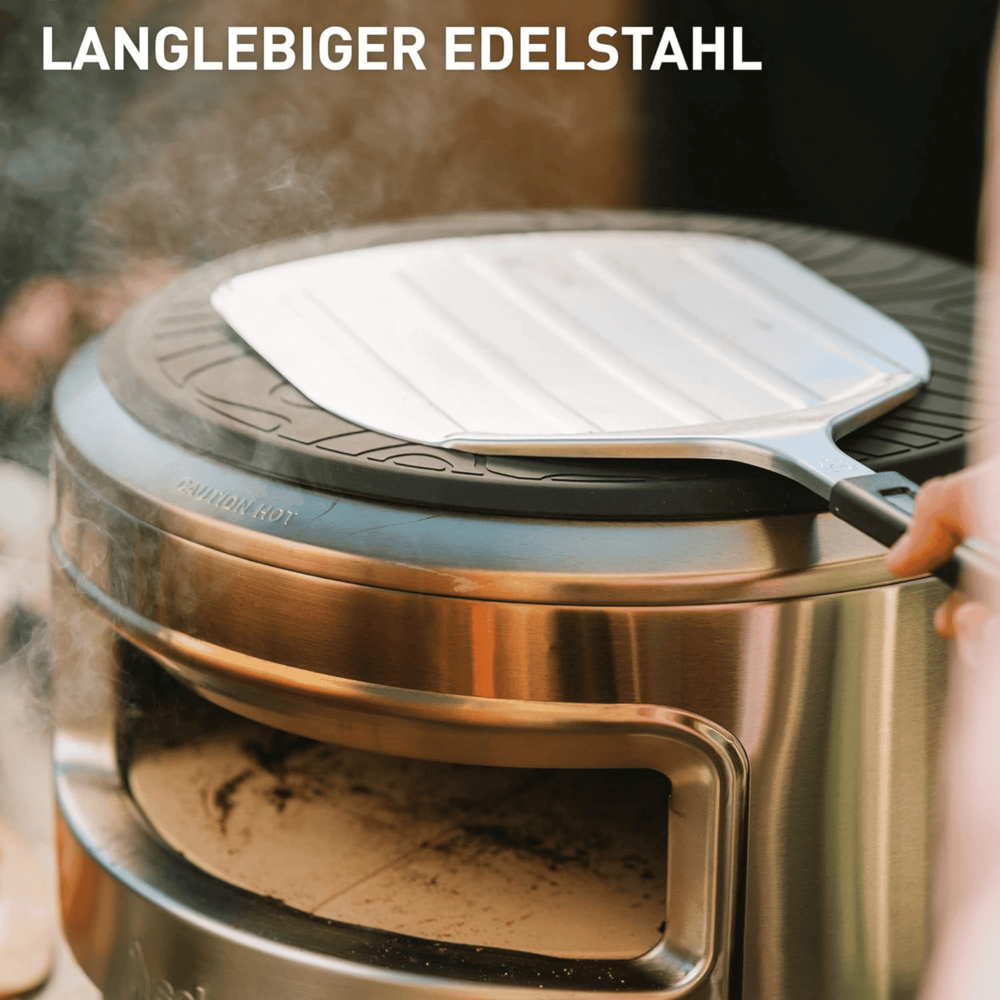 Solo Stove Pizzaschieber aus Edelstahl, Edelstahl-Pizzaschaufel, Servierbrett mit praktischen Rillen, Zubehör für Solo Stove - Efeuria, die Gartenhecken aus Efeu