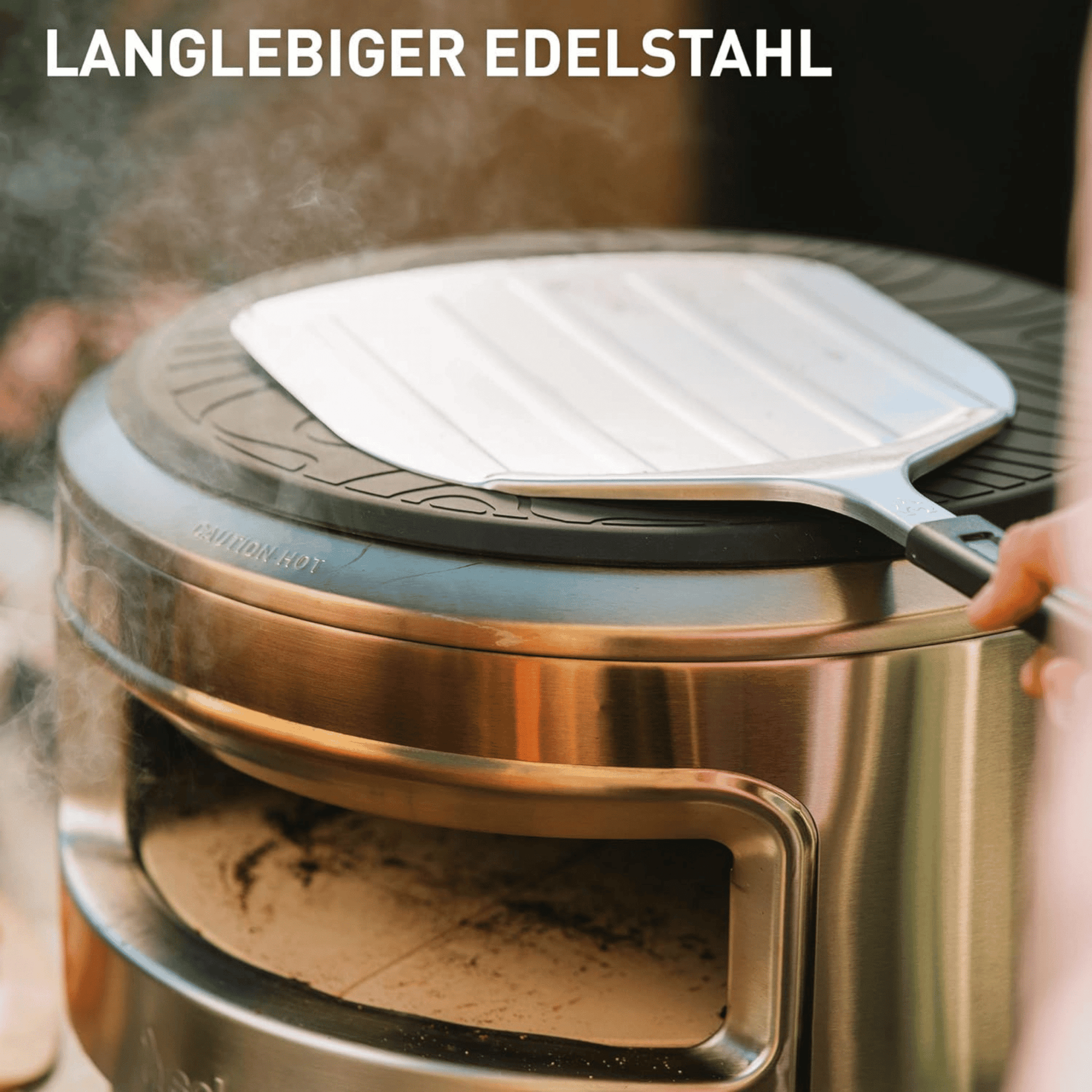Solo Stove Pizzaschieber aus Edelstahl, Edelstahl-Pizzaschaufel, Servierbrett mit praktischen Rillen, Zubehör für Solo Stove - Efeuria, die Gartenhecken aus Efeu