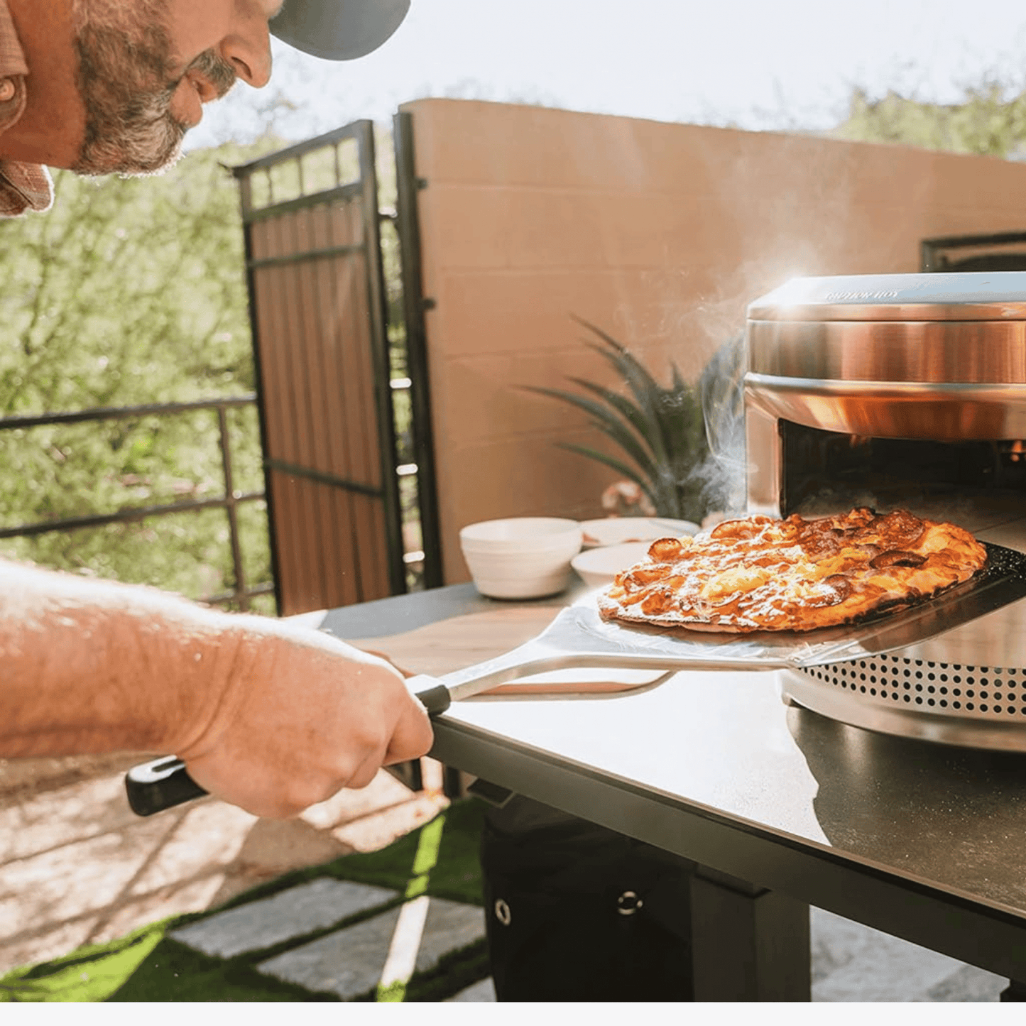 Solo Stove Pizzaschieber aus Edelstahl, Edelstahl-Pizzaschaufel, Servierbrett mit praktischen Rillen, Zubehör für Solo Stove - Efeuria, die Gartenhecken aus Efeu