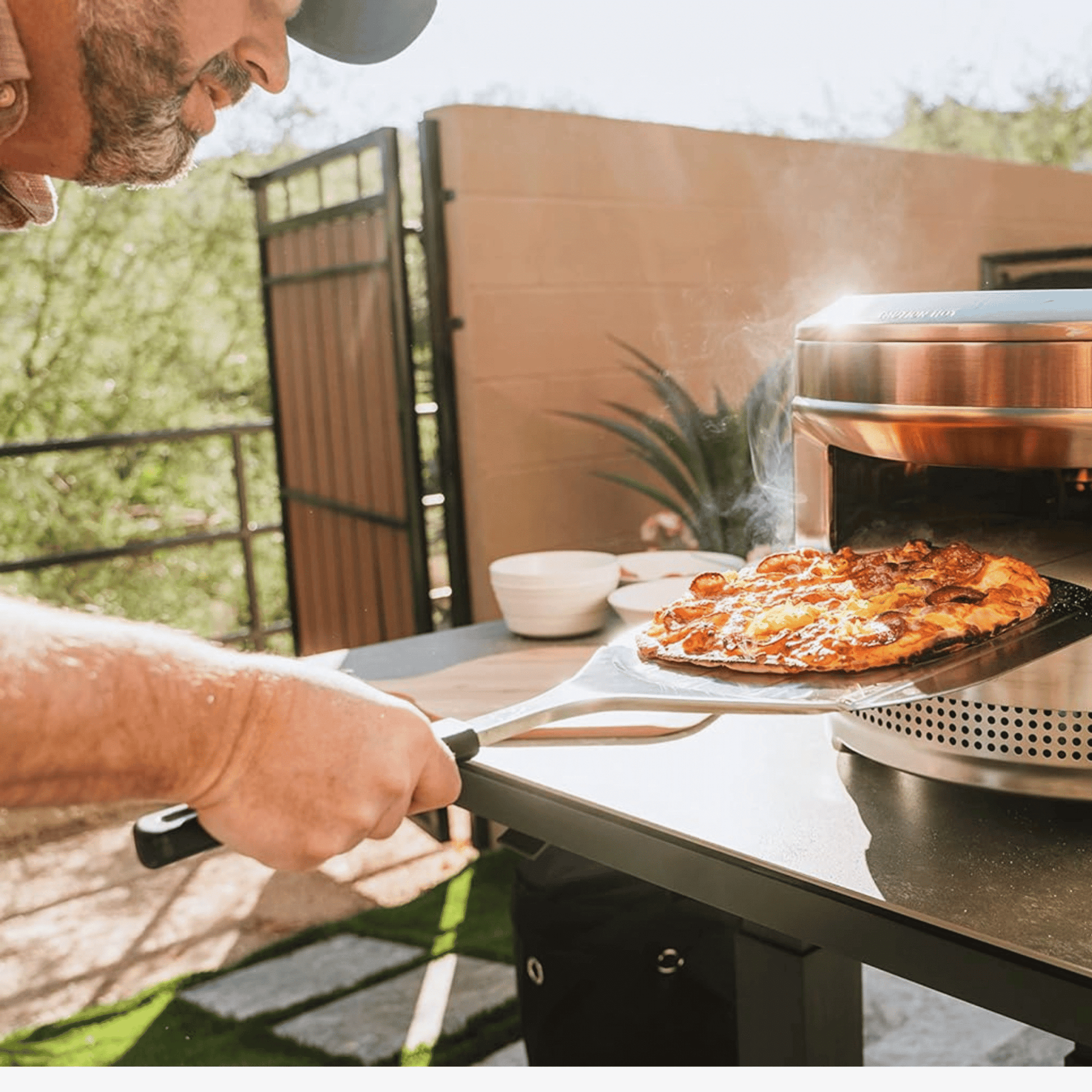 Solo Stove Pizzaschieber aus Edelstahl, Edelstahl-Pizzaschaufel, Servierbrett mit praktischen Rillen, Zubehör für Solo Stove - Efeuria, die Gartenhecken aus Efeu